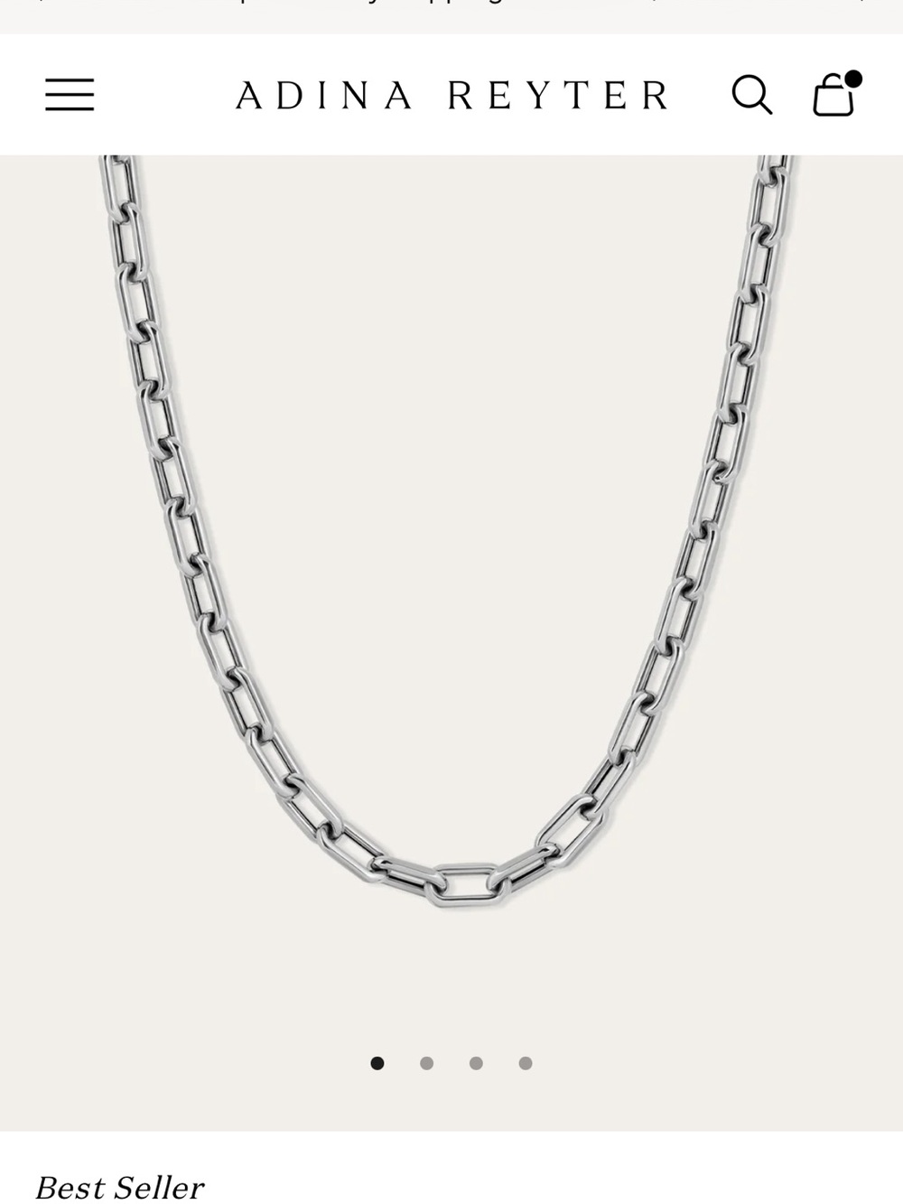 Adina Reyter 5.3mm Italian Chain Link Necklace in Sterling Silver- 16”